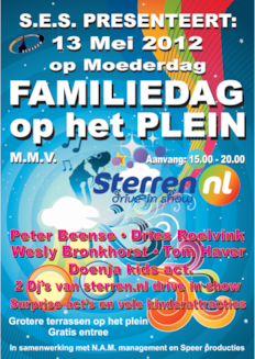 Zondag 13 Mei ; Familiedag op het plein ! 